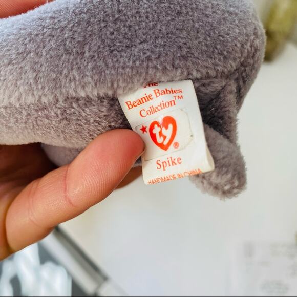 Vintage TY Original 1990s y2k Beanie Babies Bundle Lot Owl Bear Cat Worm Dolphin - Picture 4 of 9